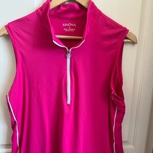 XL Kinona Sleeveless Golf Top - bright pink